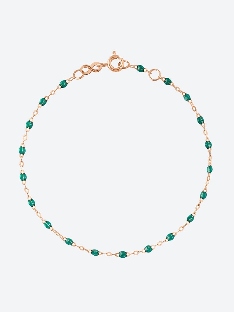 Bracelet or rose vert emeraude 17 cm 1