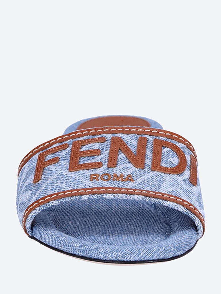 Denim embossed logo slides 3