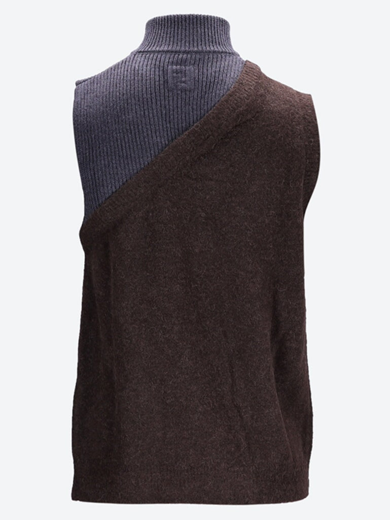 Double gilet turtleneck sweater 2