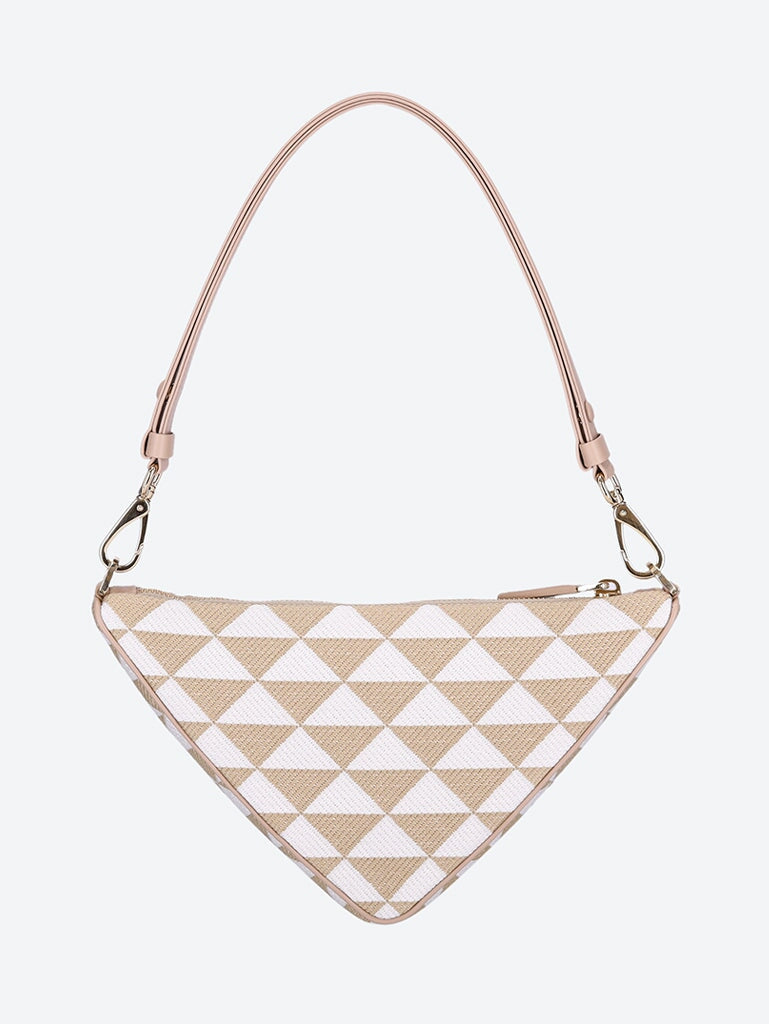 Embroidered triangle jacquard leath 4