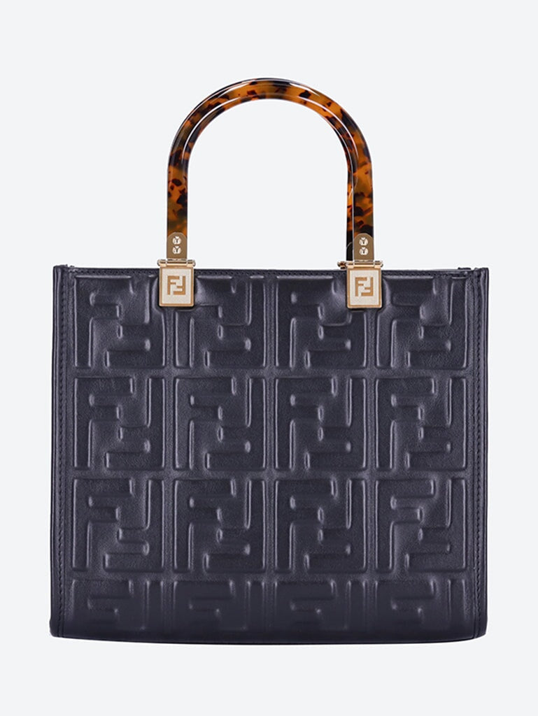 Fendi sunshine ff leather tote bag 4