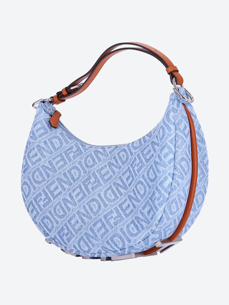 Fendigraphy small denim handbag 3