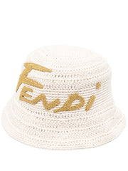 Crochet patch fendi bucket hat ref: