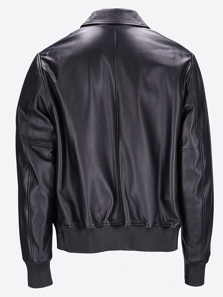 Veste en cuir signature Givenchy 3