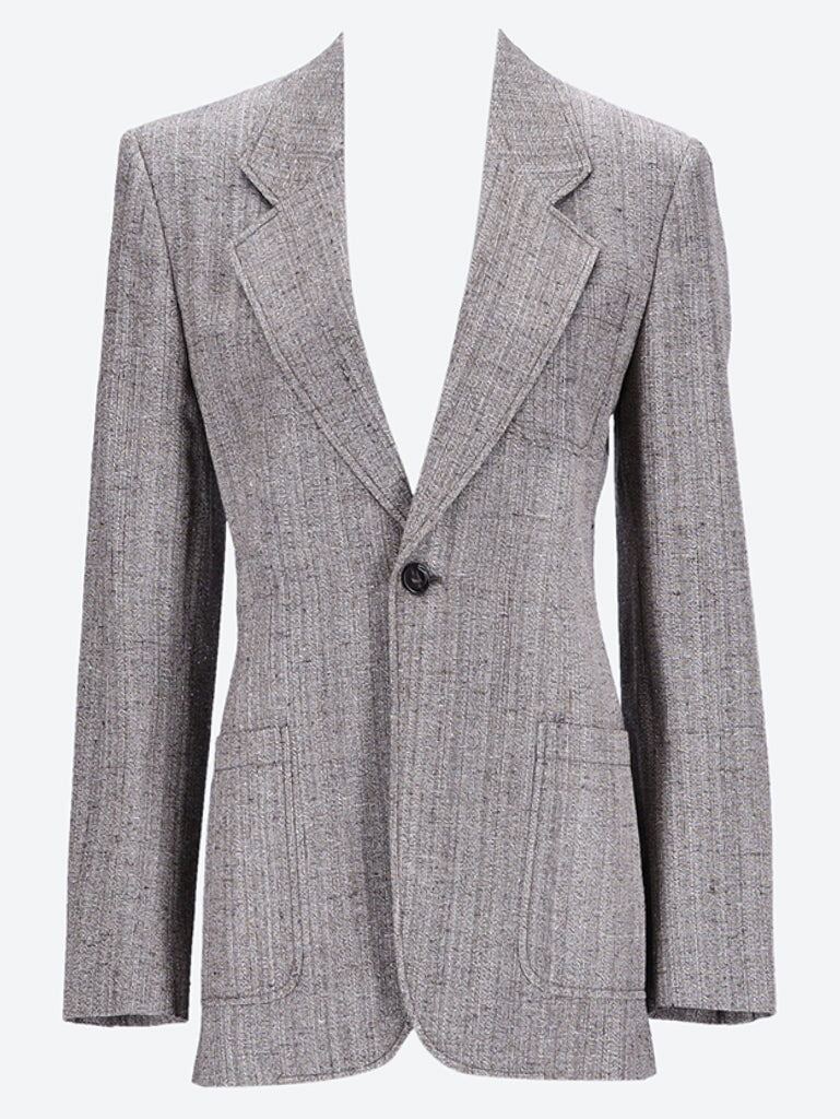 Knotted viscose silk jacket 1
