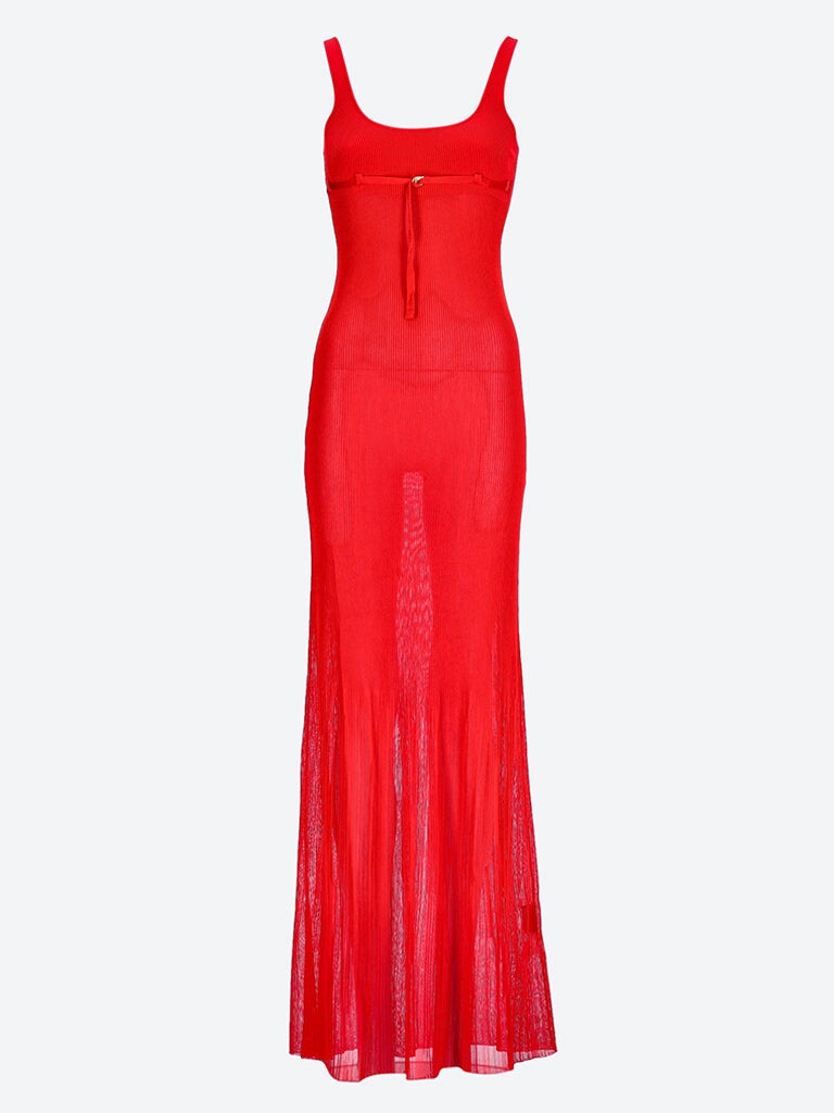 La robe maille oranger 1