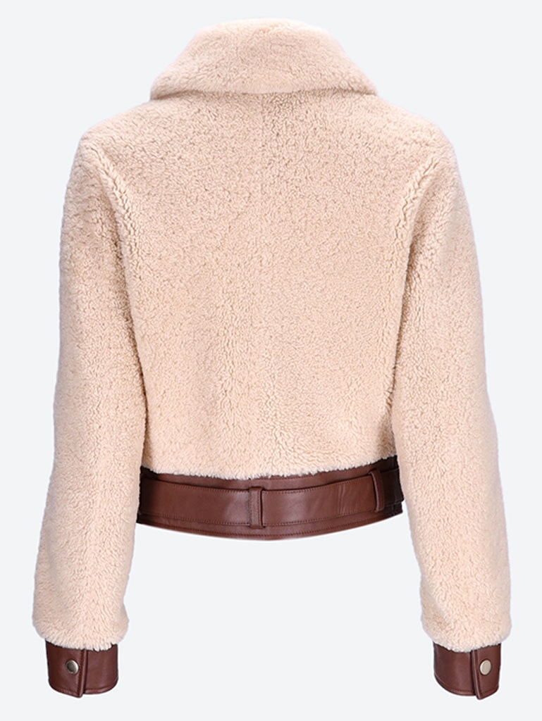 Patchwork leather jacket 2