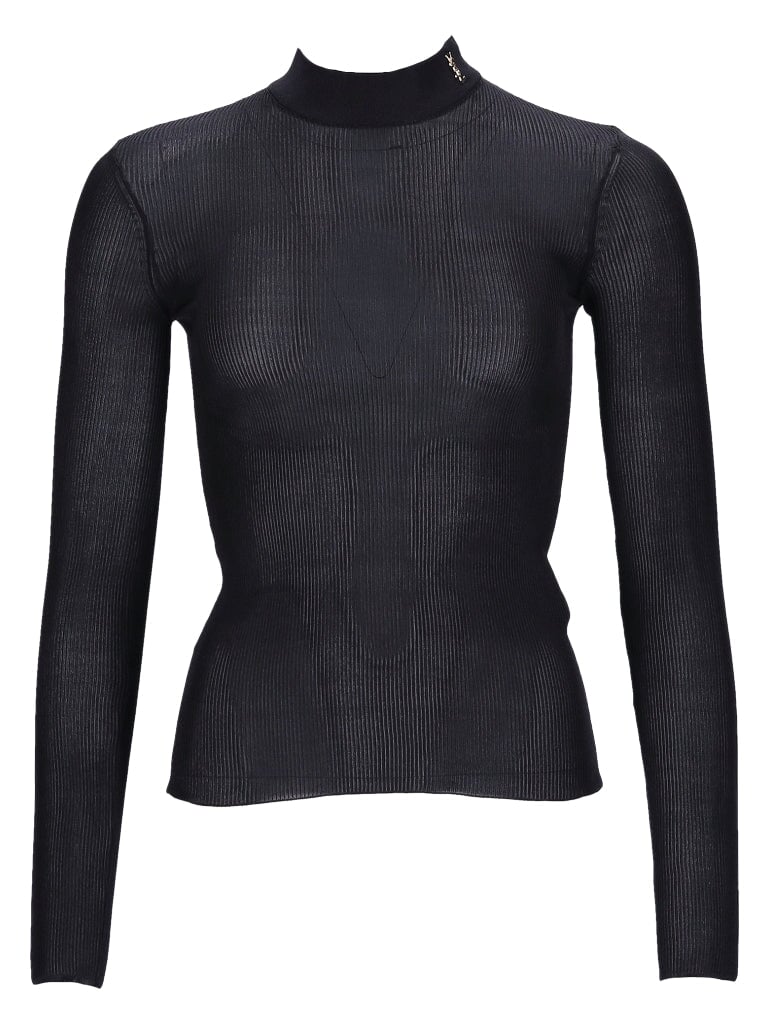 Second skin long sleeve silk top 1