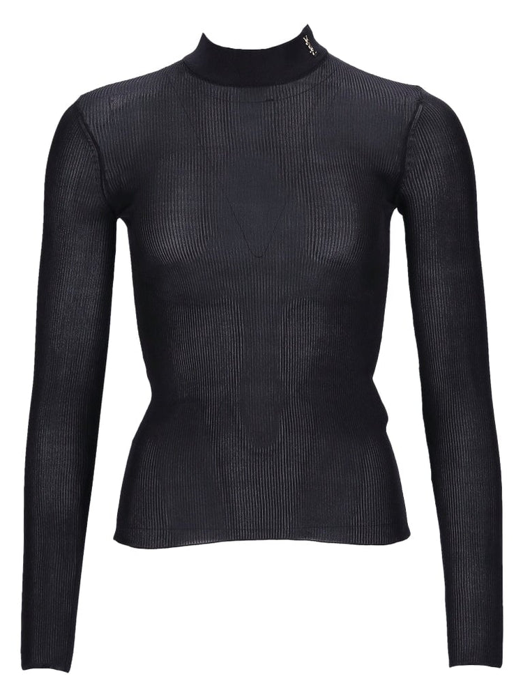 Second skin long sleeve silk top 1