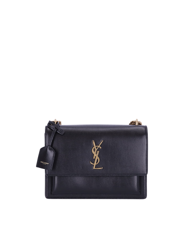 Mittelgroße Sunset-Umhängetasche aus glattem Leder 1