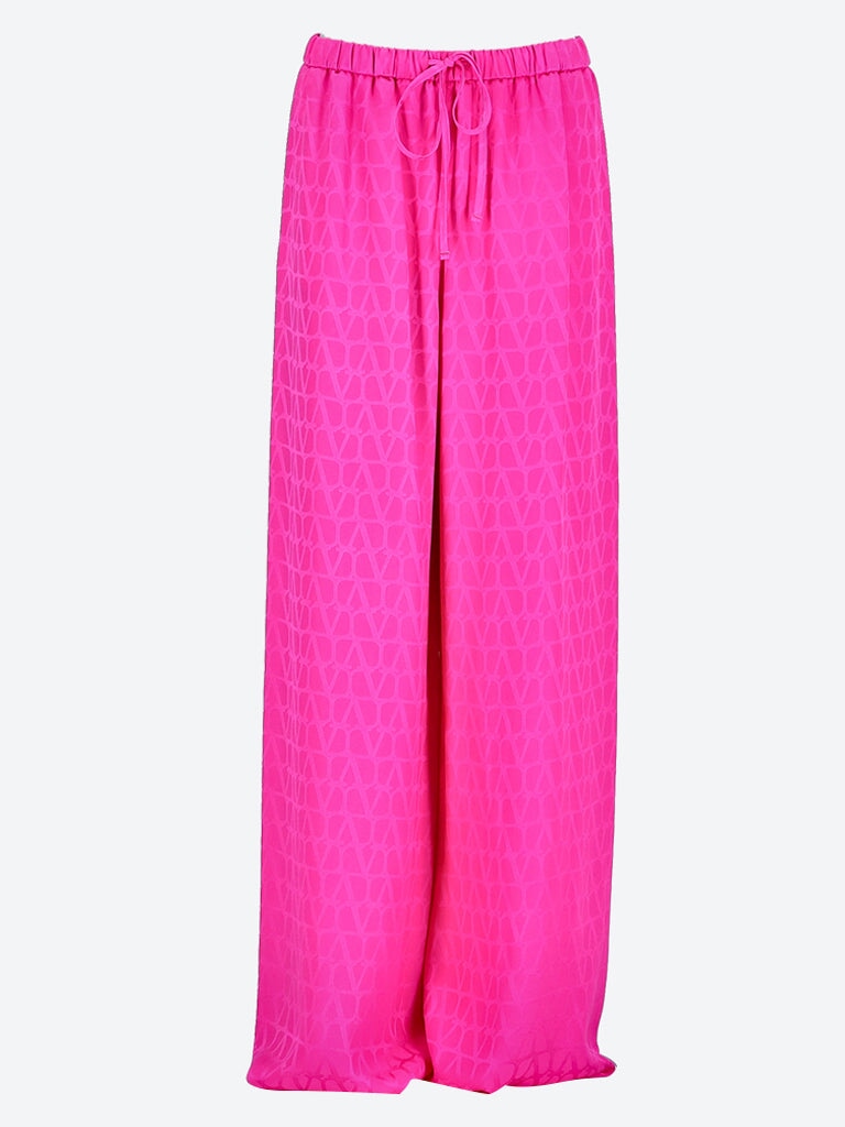 Silk jacquard pants 1