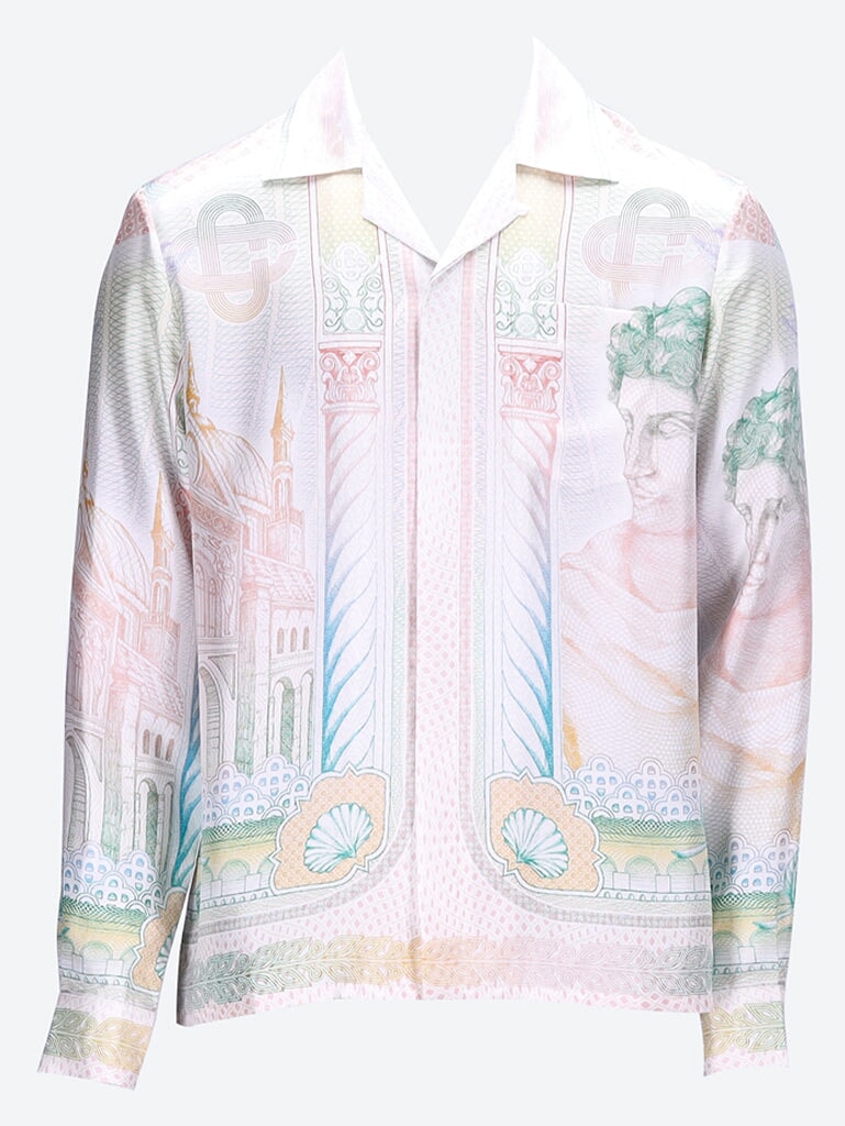 Silk twill cuban shirt 1