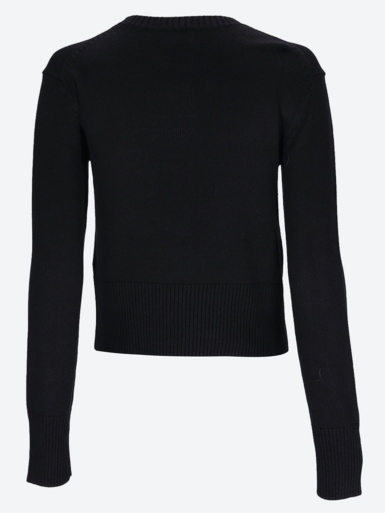 Soft silk knit crewneck sweater 3
