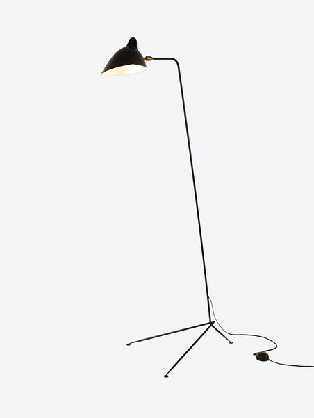 STANDING LAMP ONE ARM BLACK