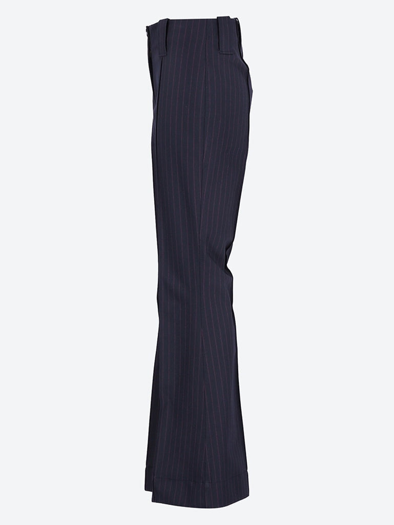 Stretch stripe bootcut pants 2