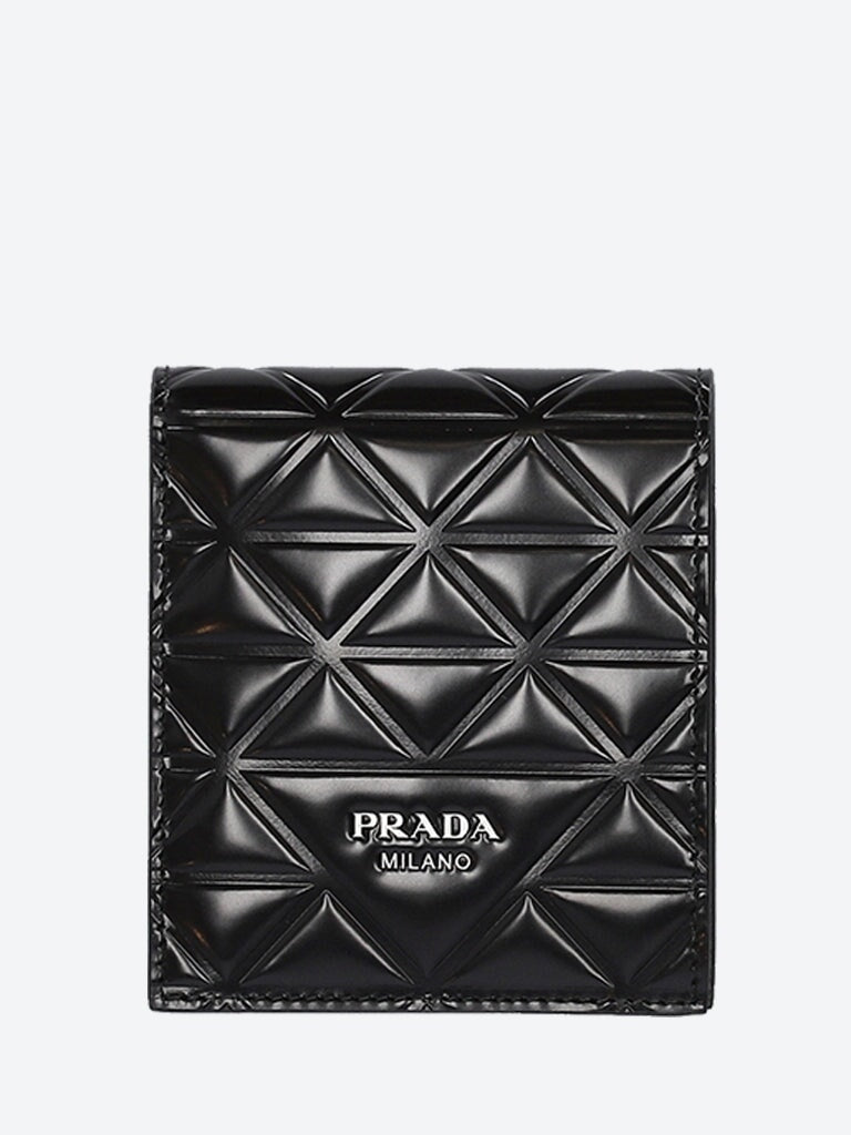 Triangle brushed leather wallet 1