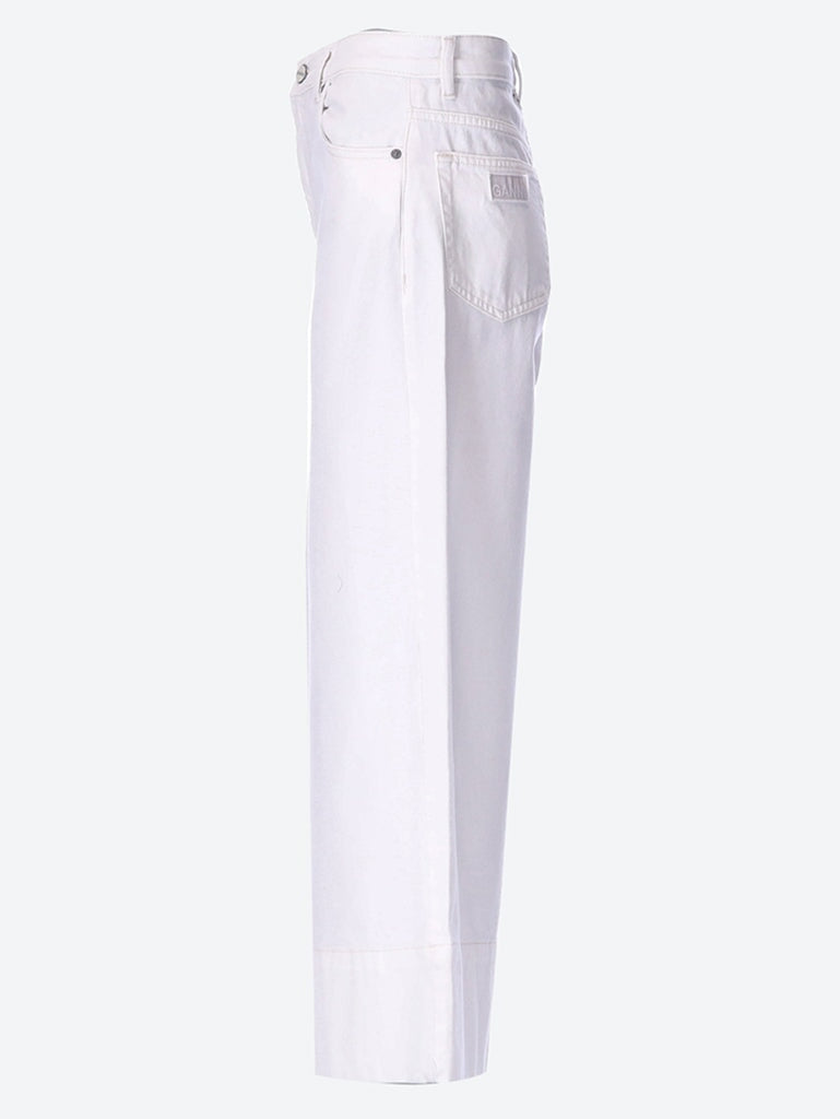 Jean recadré en jean blanc 2
