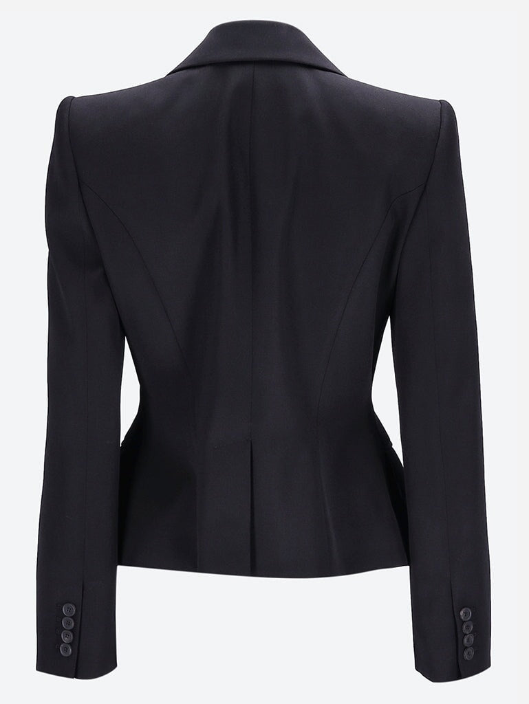 Zip peplum single breasted blazer 3