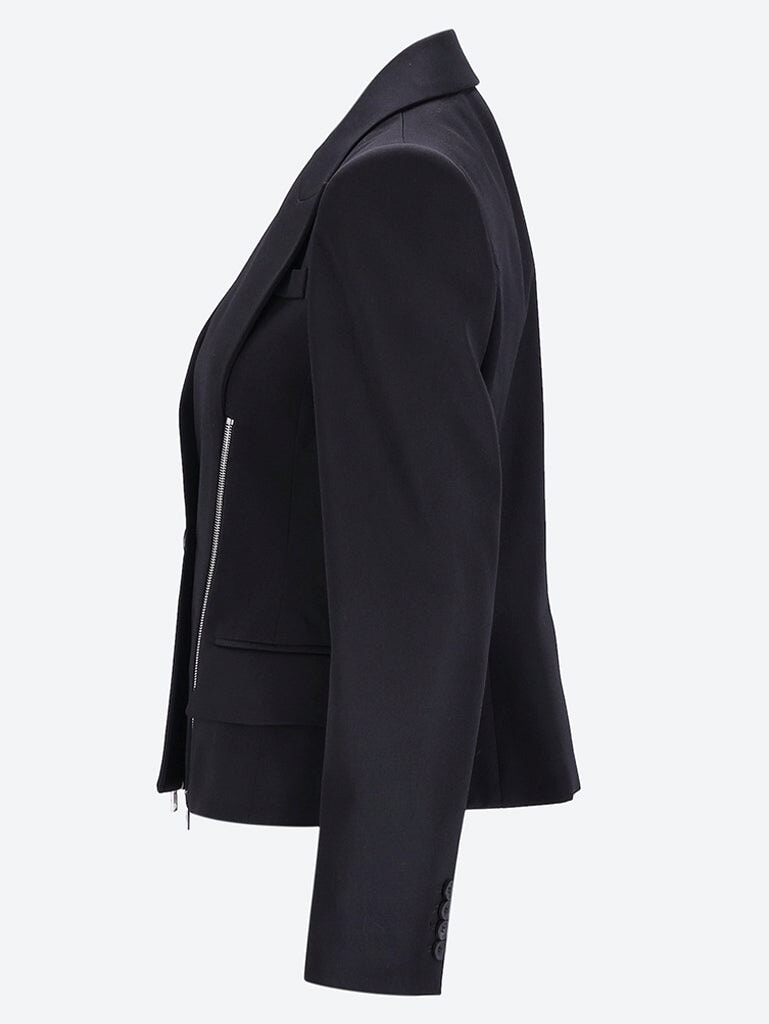 Zip peplum single breasted blazer 2