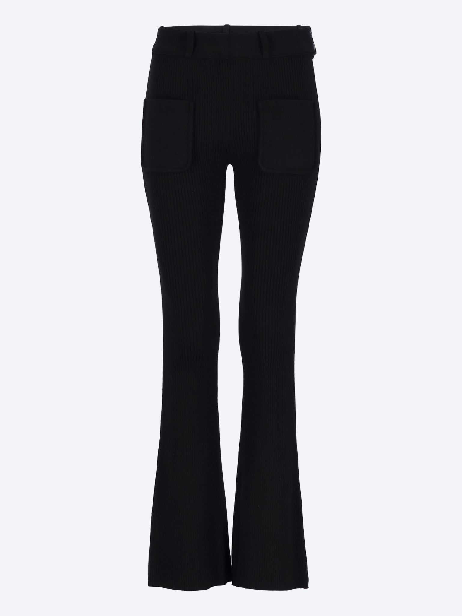 2-pockets rib knit pants 1