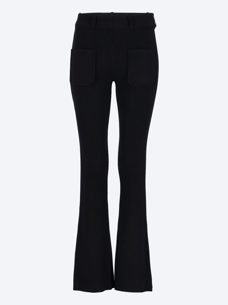 2-pockets rib knit pants 1