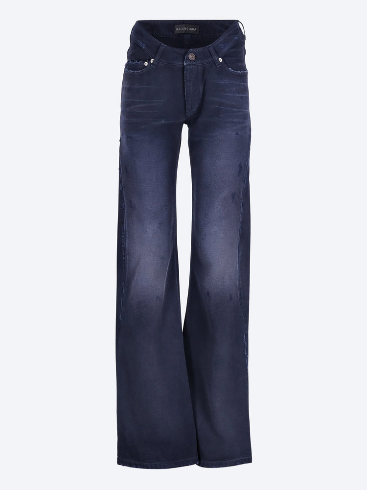 Curved waist pants 1