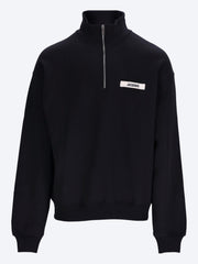 Le sweat col roulé zippé en gros grain ref:
