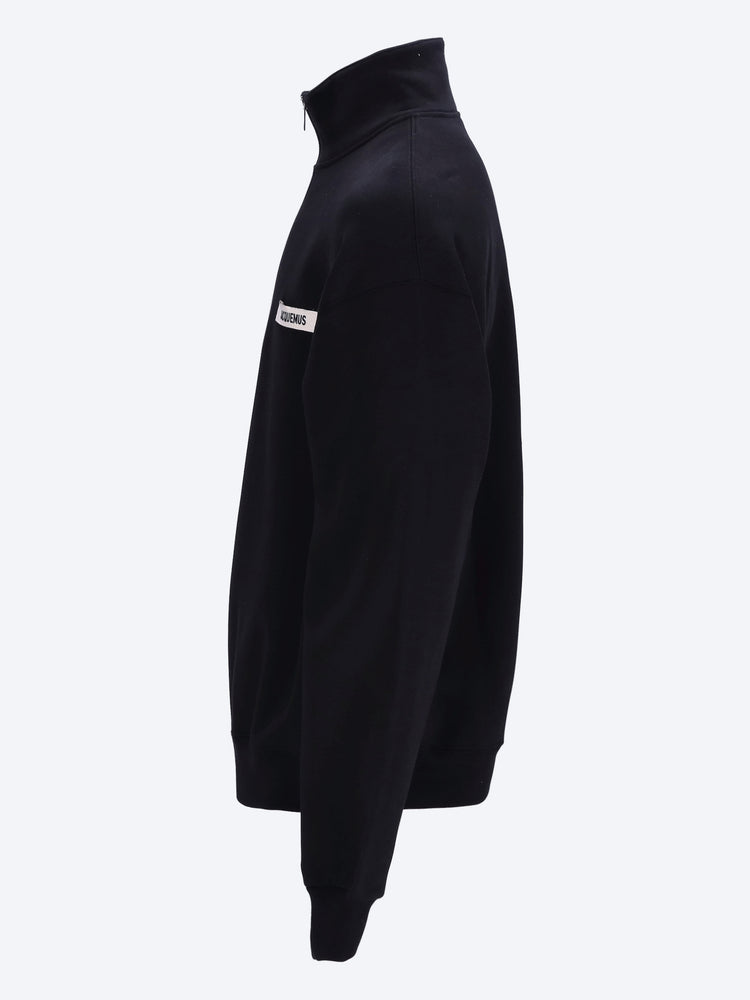 Le sweat col roulé zippé en gros grain 2