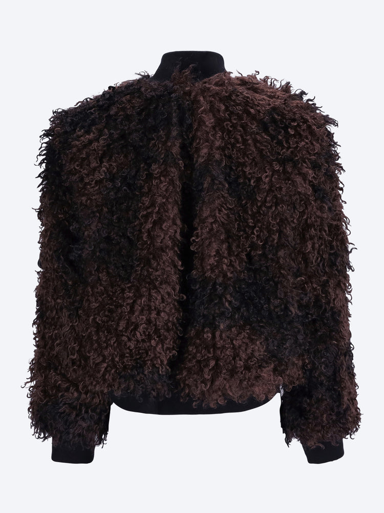 Curly faux fur blouson jacket 3