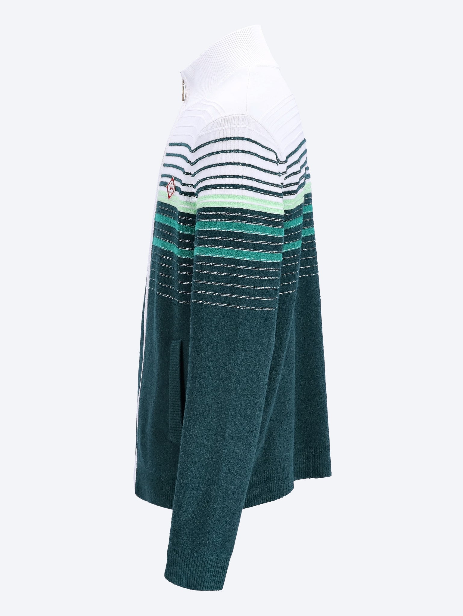 Boucle stripe zip up sweatshirt 2