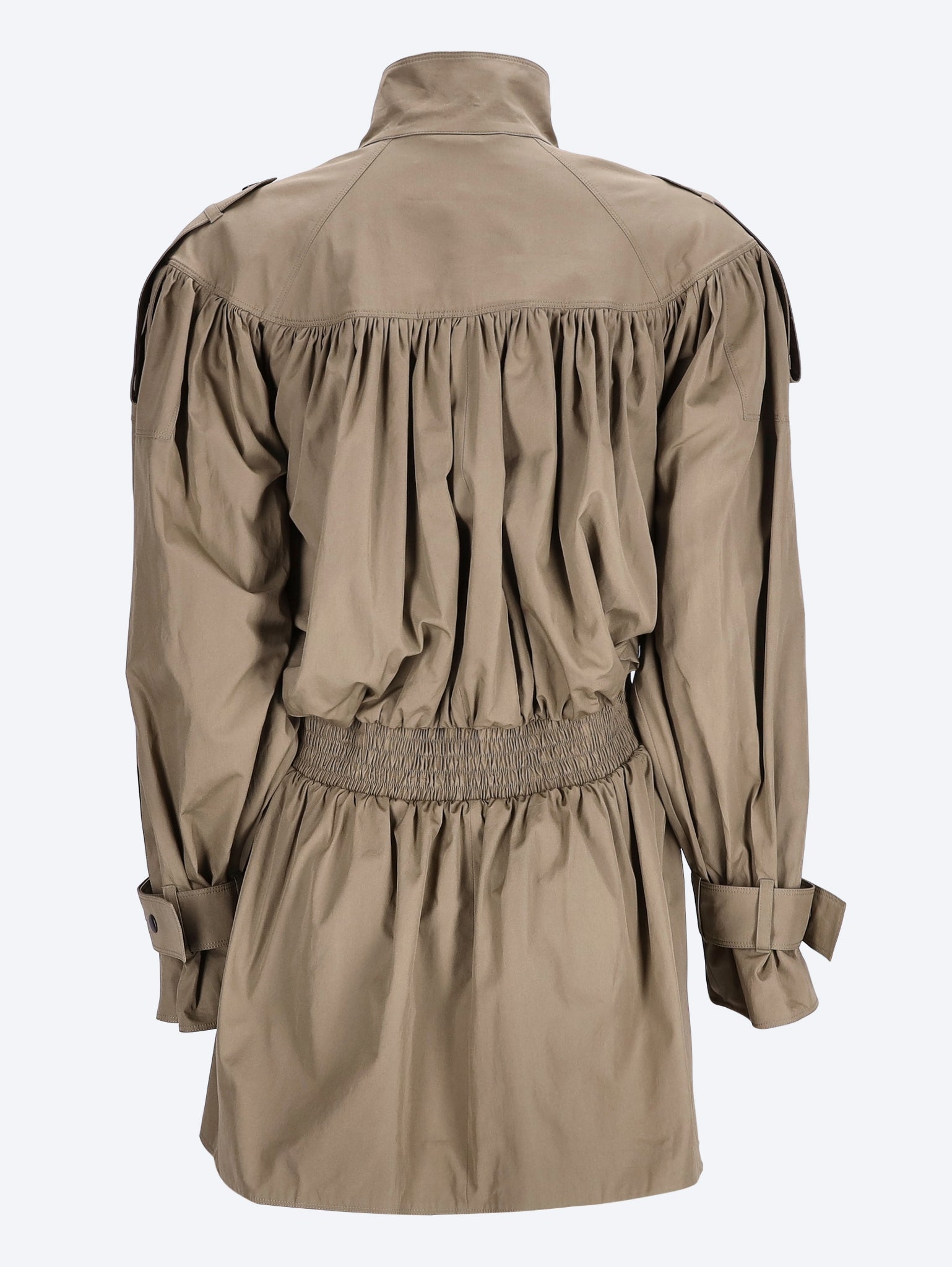 Kurzer Trenchcoat mit hohem Kragen 3