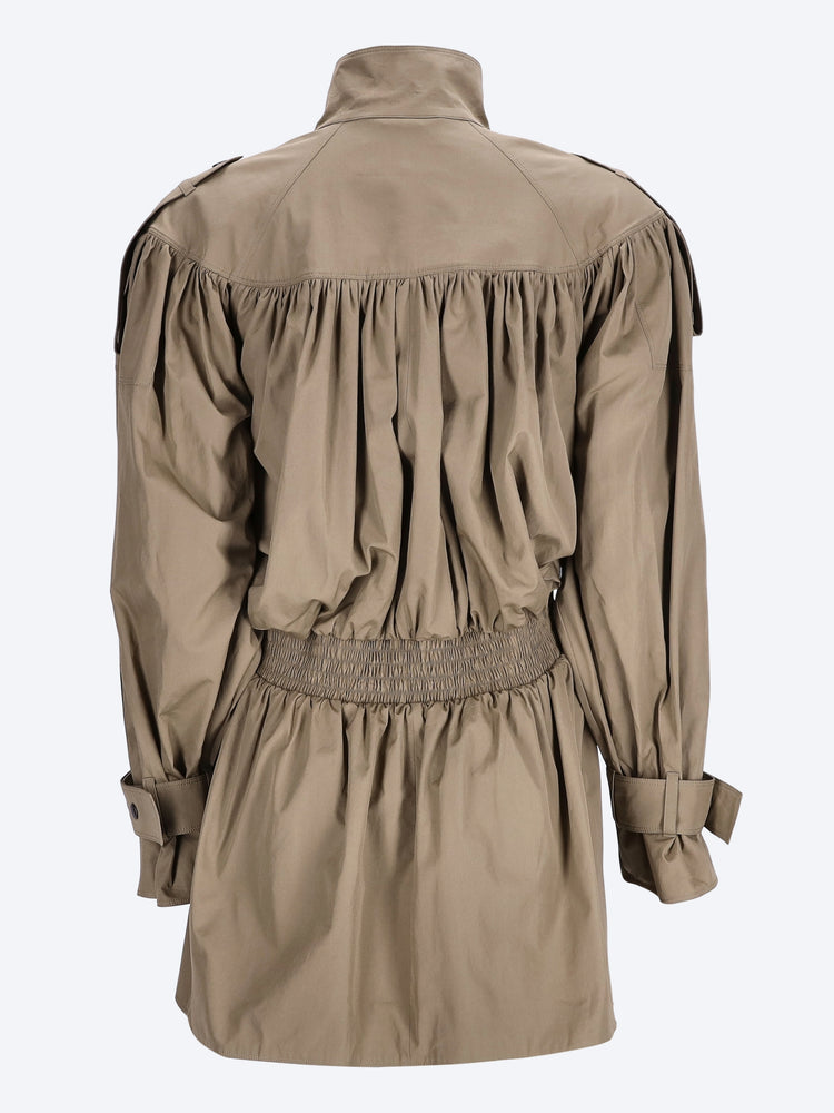Kurzer Trenchcoat mit hohem Kragen 3