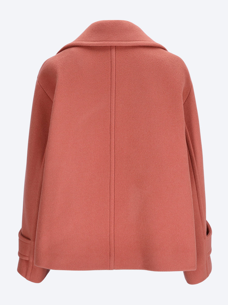 Manteau court oversize en laine 3