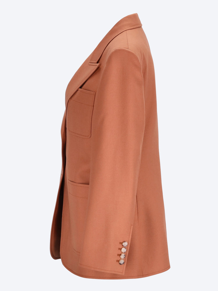 Veste de tailleur à simple boutonnage en gabardine de laine 2