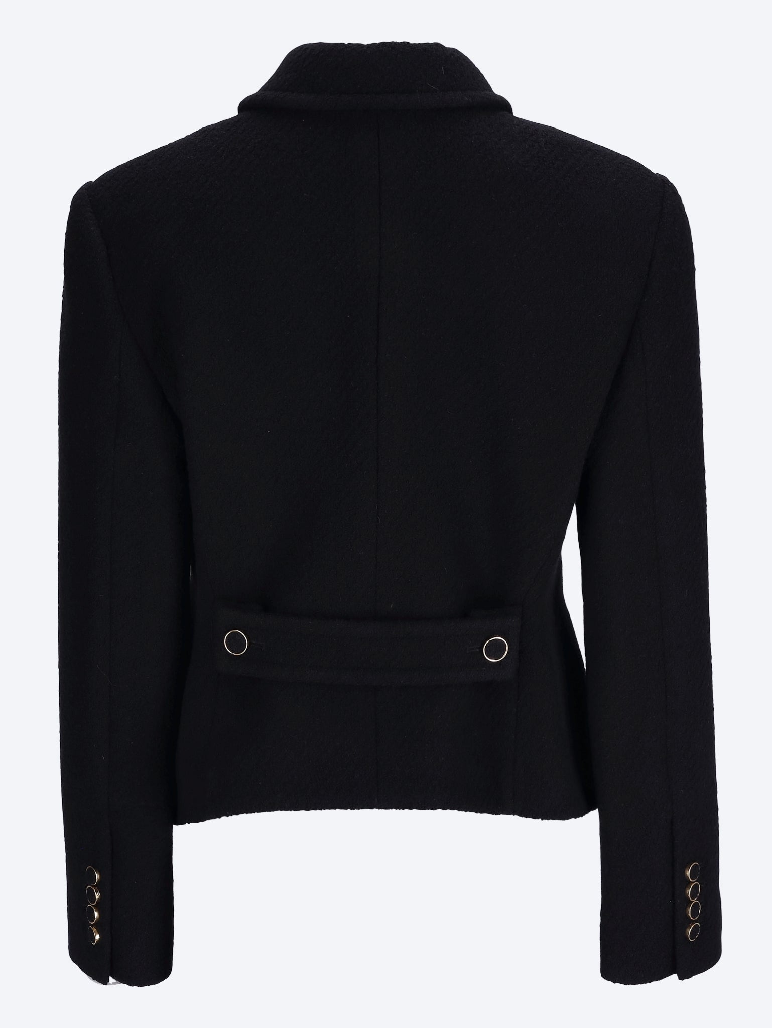 Wool bouclette fitted tailored jacket 3