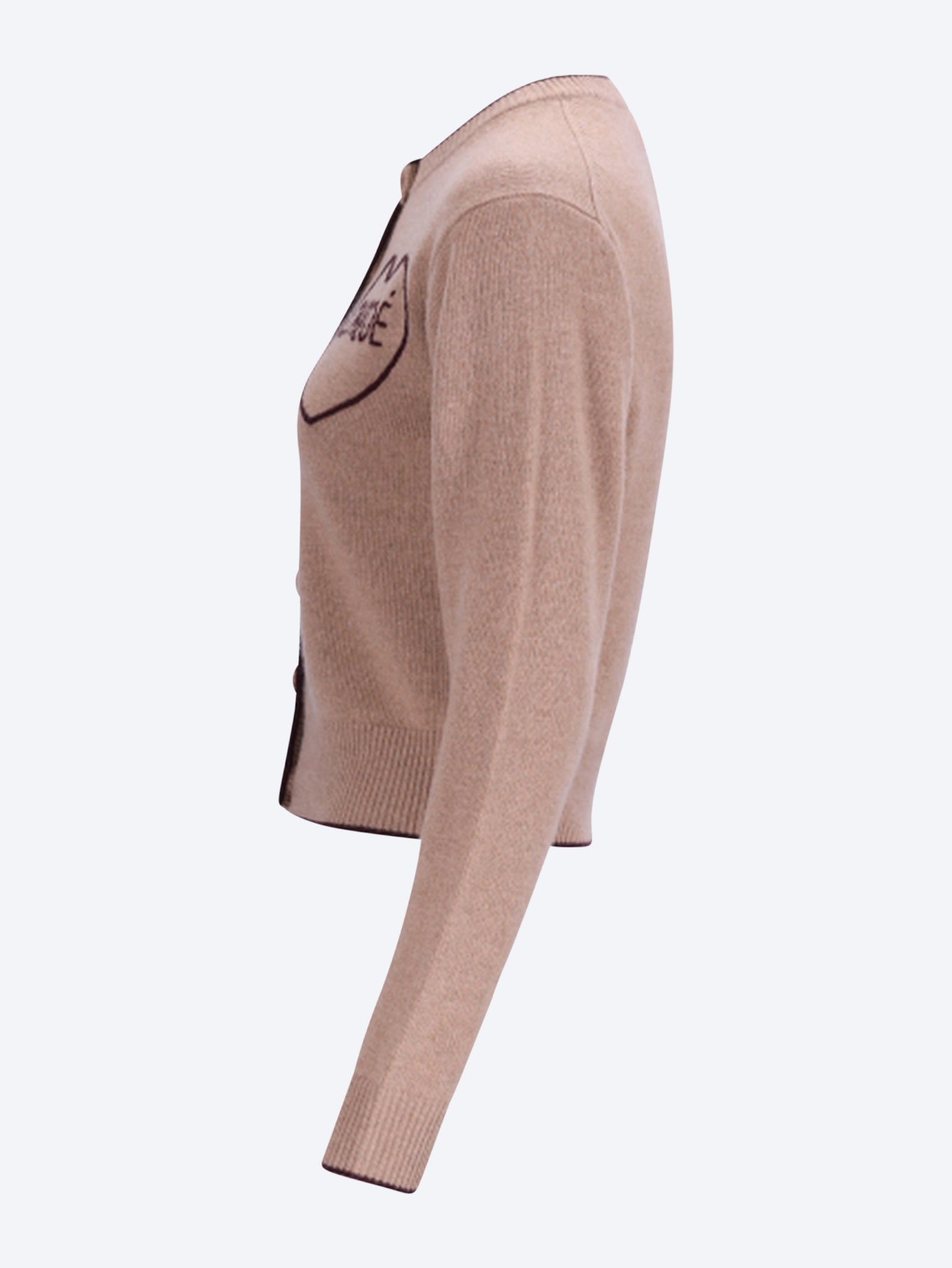 Cardigan ajusté en tricot à logo en laine et cachemire 2