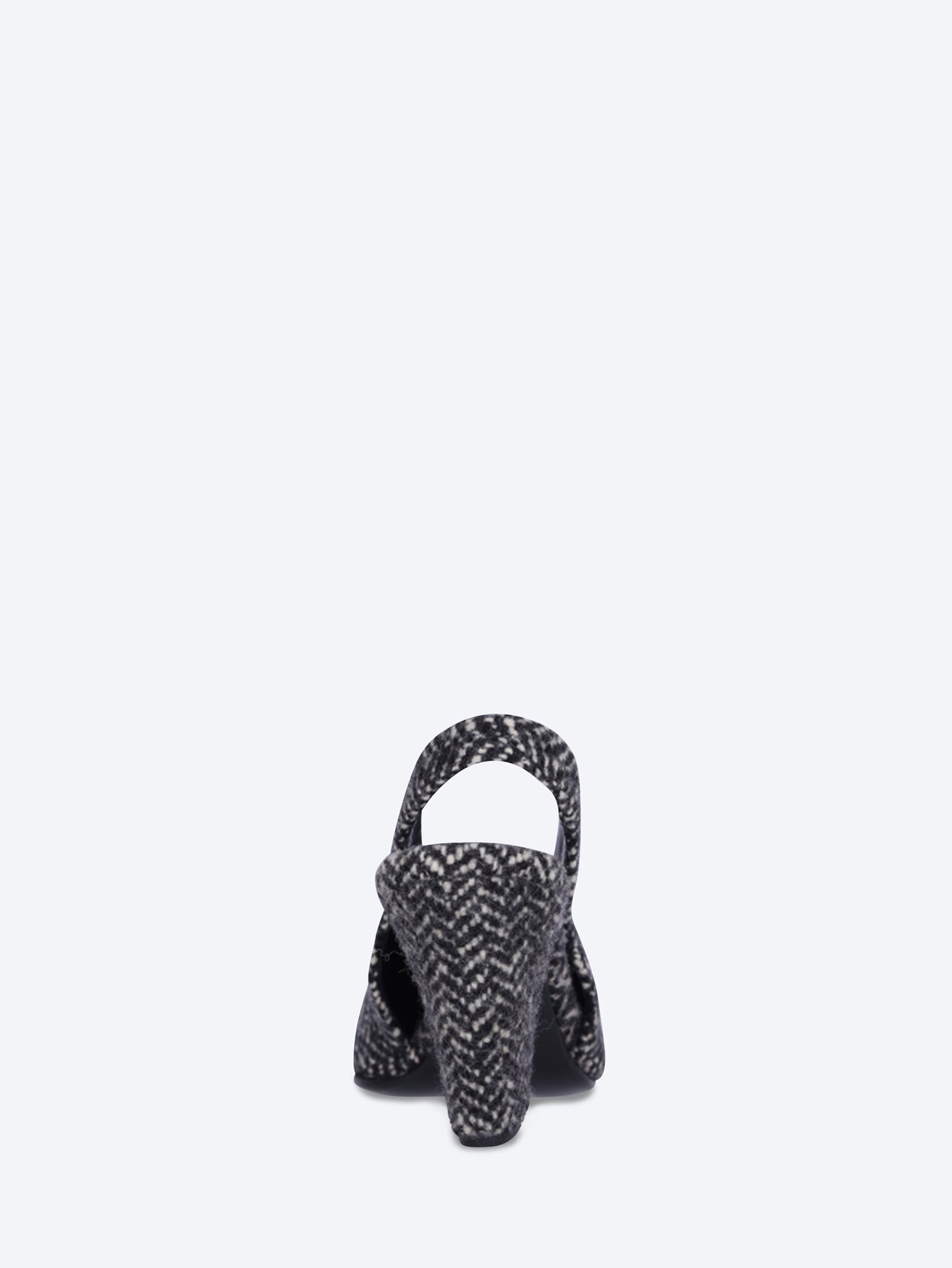 Tweed-Chevron-Pumps mit offenem Absatz 5