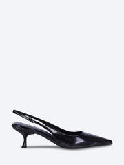 Offene Hell-Shoes-Pumps aus gebürstetem Leder ref: