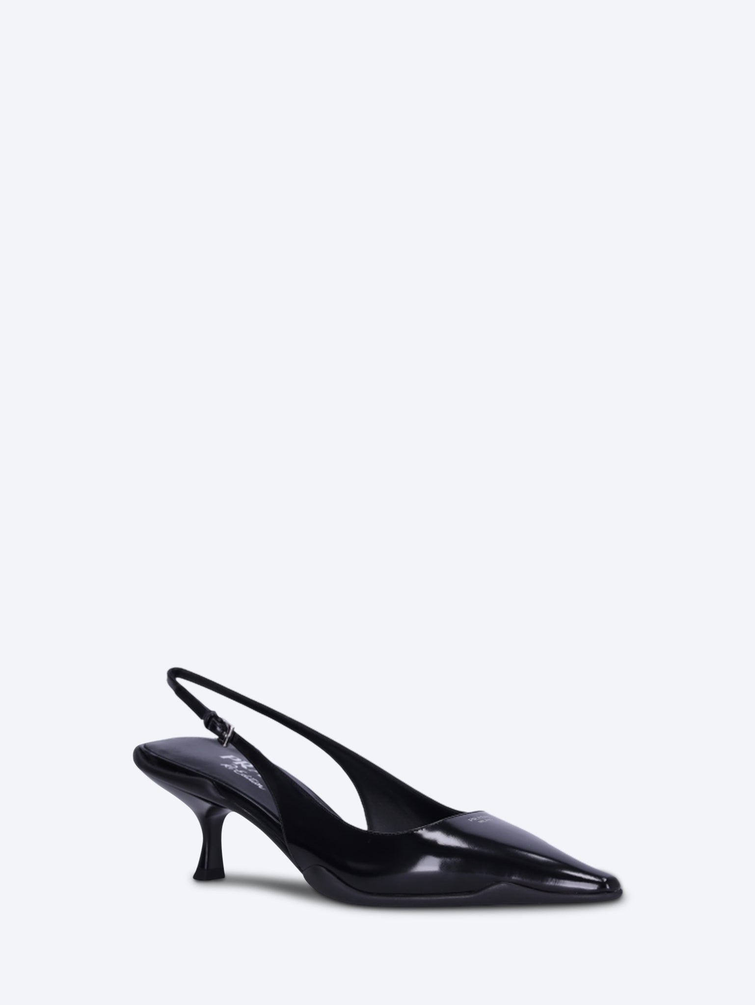 Offene Hell-Shoes-Pumps aus gebürstetem Leder 2