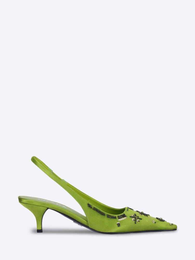 Raso Ricamo Pumps mit offenem Absatz 1