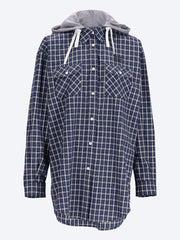 Detachabel hood and pearly top shell buttons shirt ref: