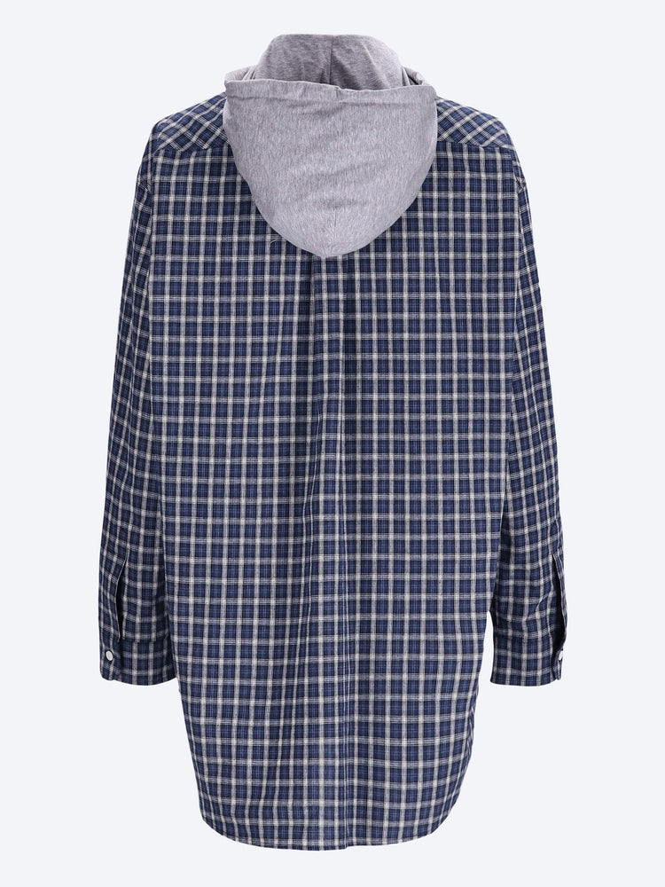 Detachabel hood and pearly top shell buttons shirt 3