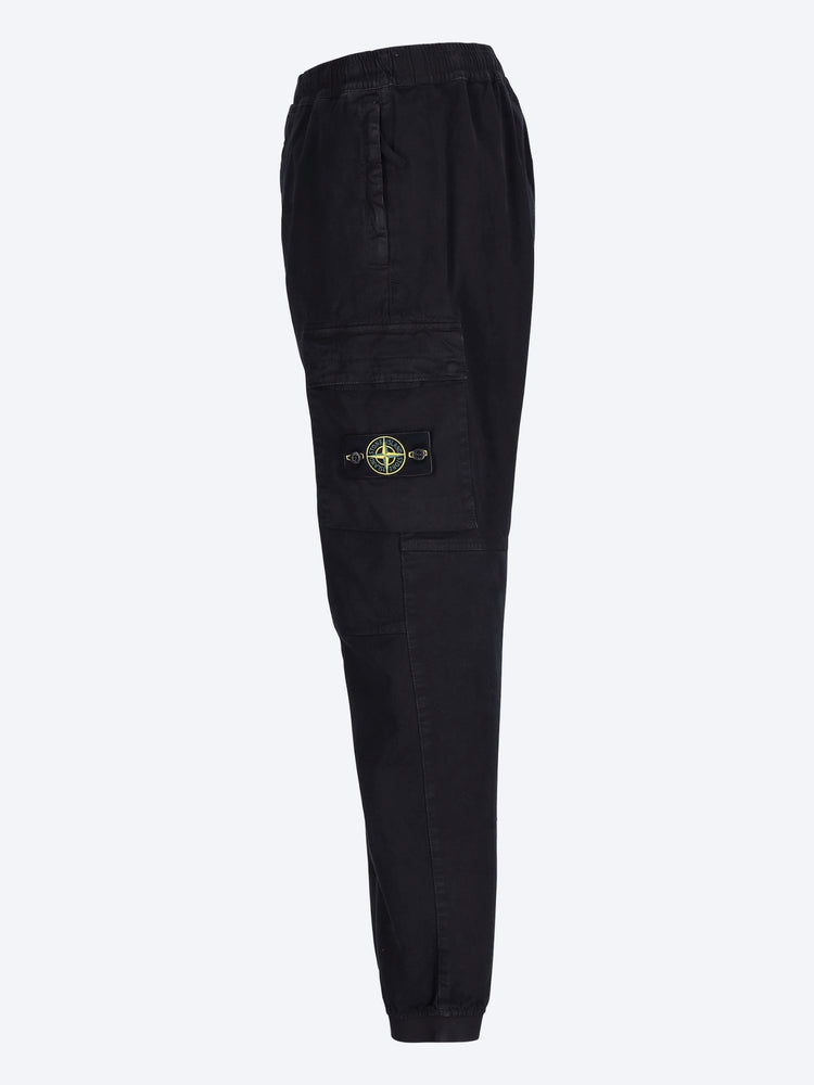 Stretch organic broken twill cotton garment dyed old effect pants 2