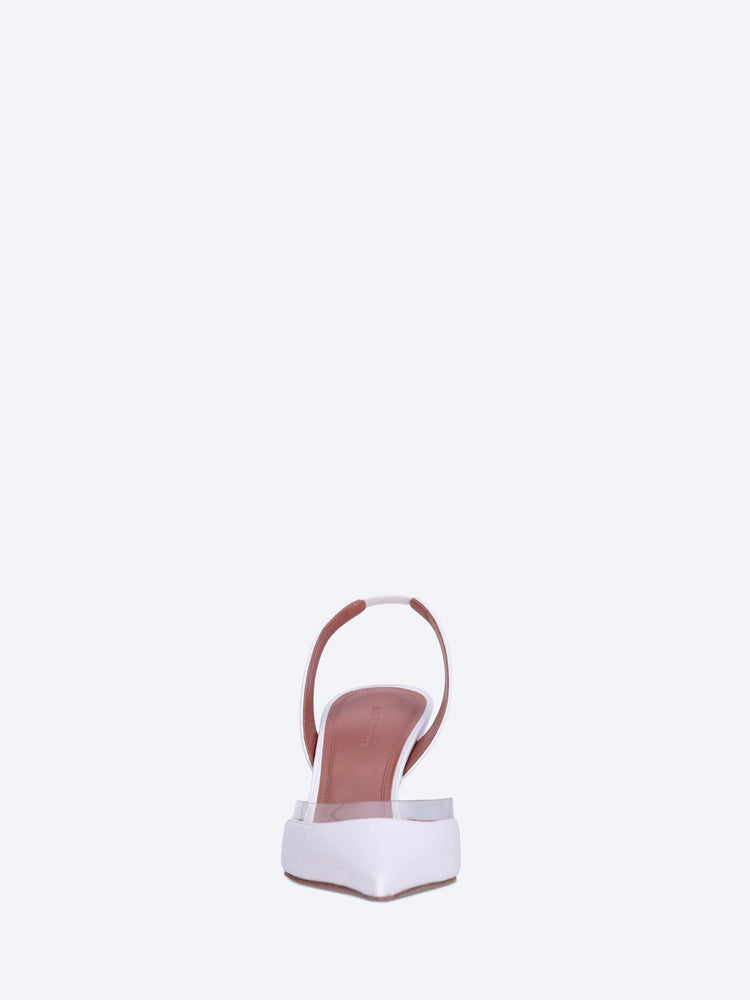 Escarpins Lara Sling 70 en nappa blanc 3