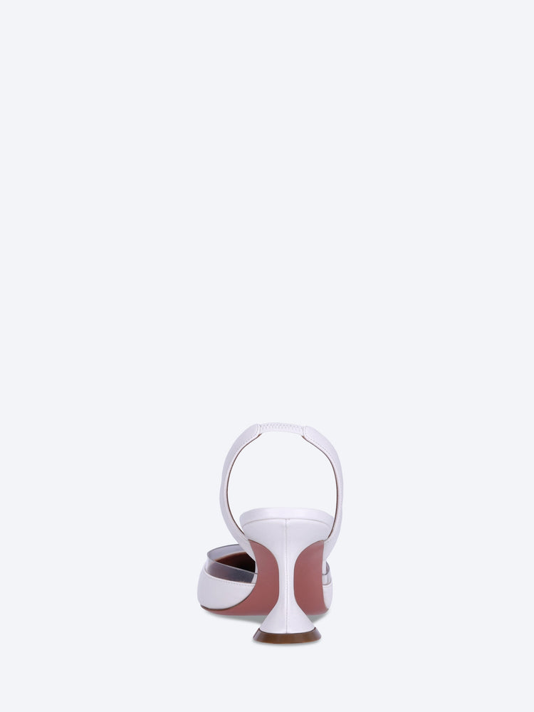 Escarpins Lara Sling 70 en nappa blanc 5