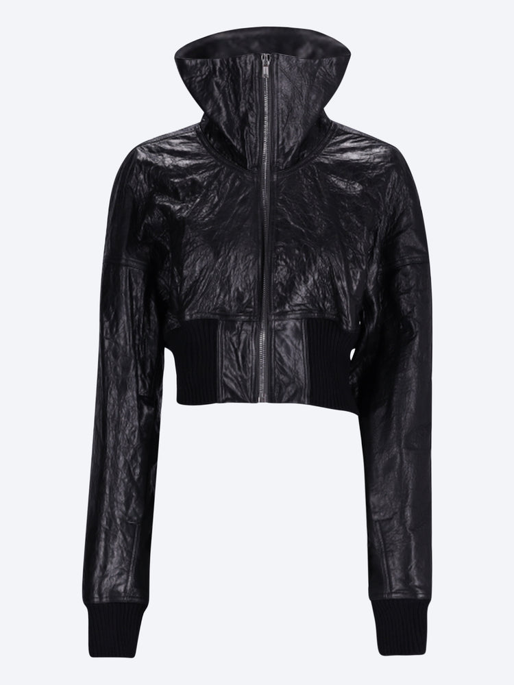 Bomber court matelassé en cuir Dracuflight 1
