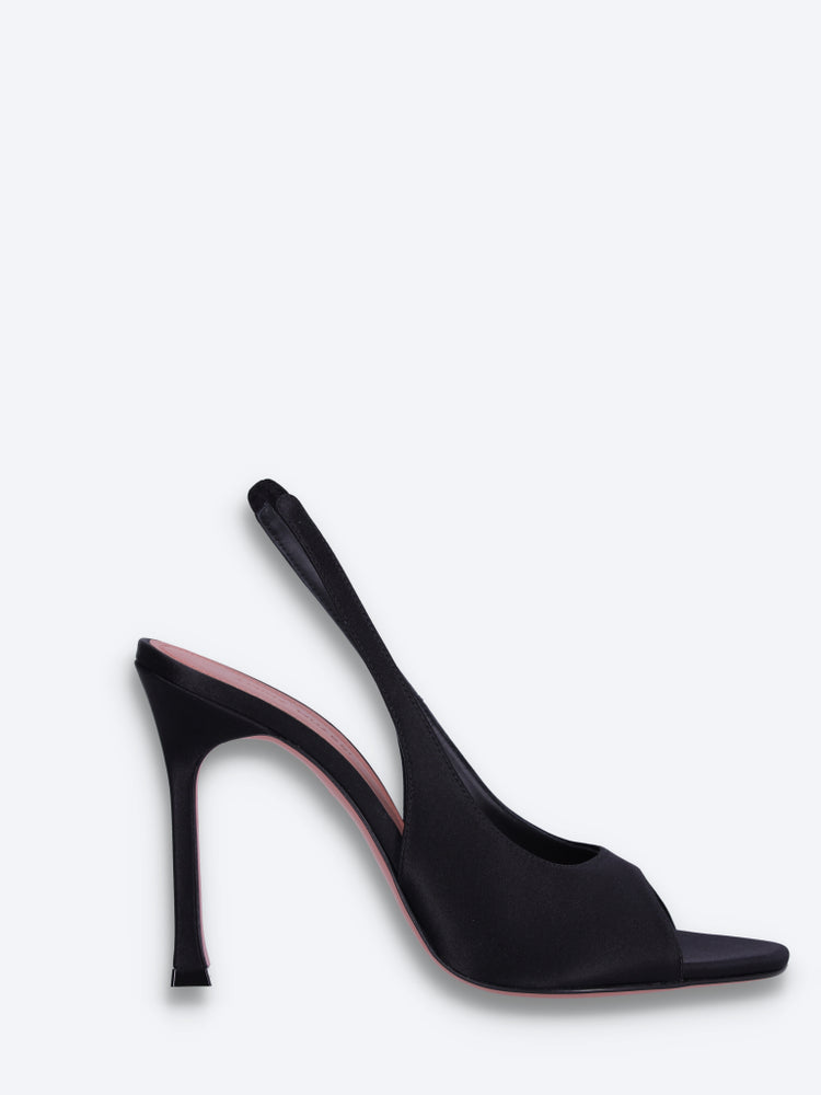Alexa sling 105 black satin pumps 1