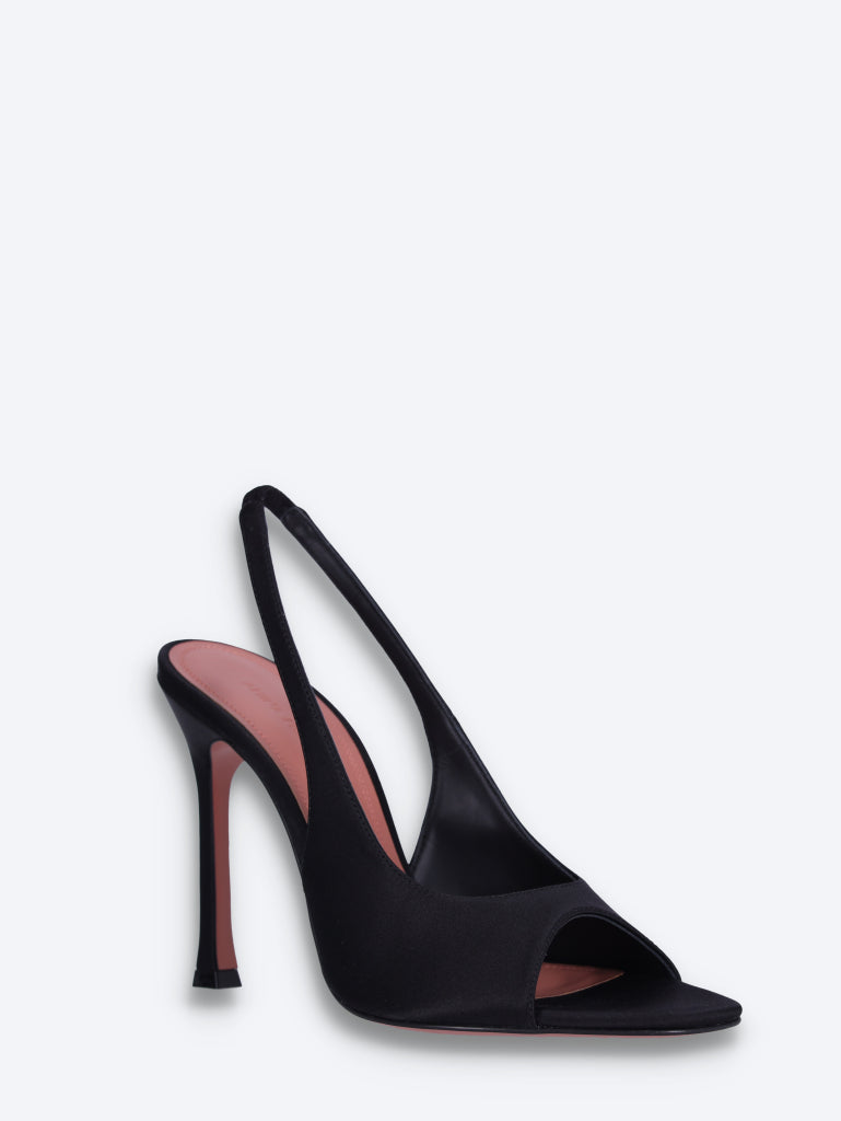 Alexa sling 105 black satin pumps 2