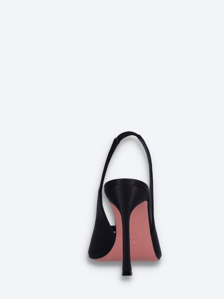 Alexa sling 105 black satin pumps 5