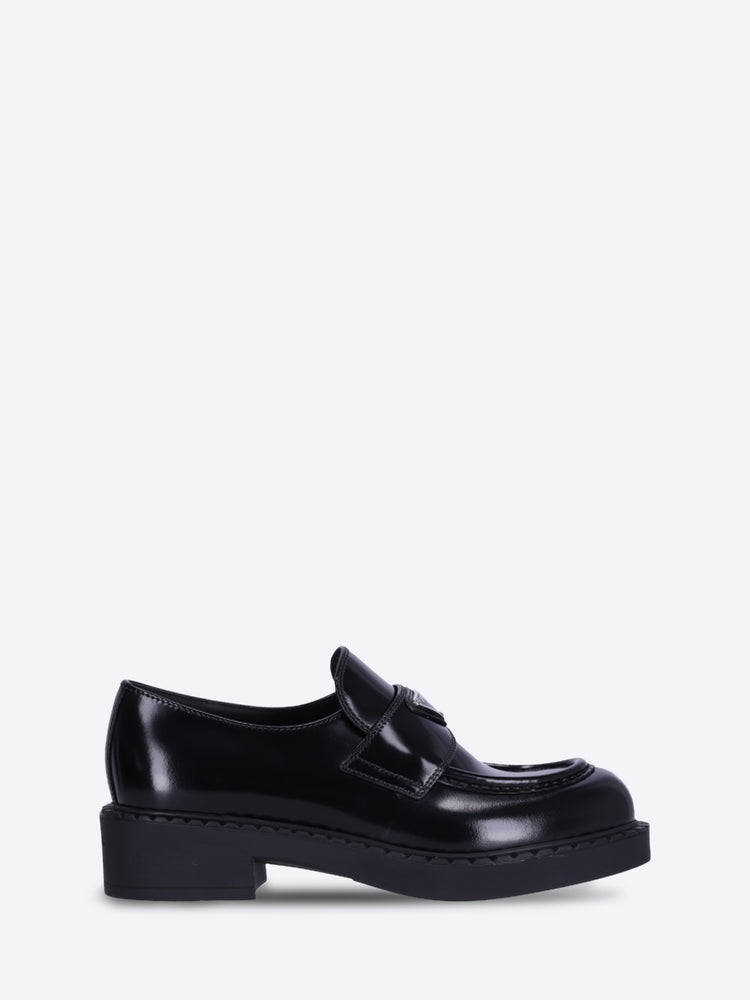 Chocolate brushed leather loafers 1
